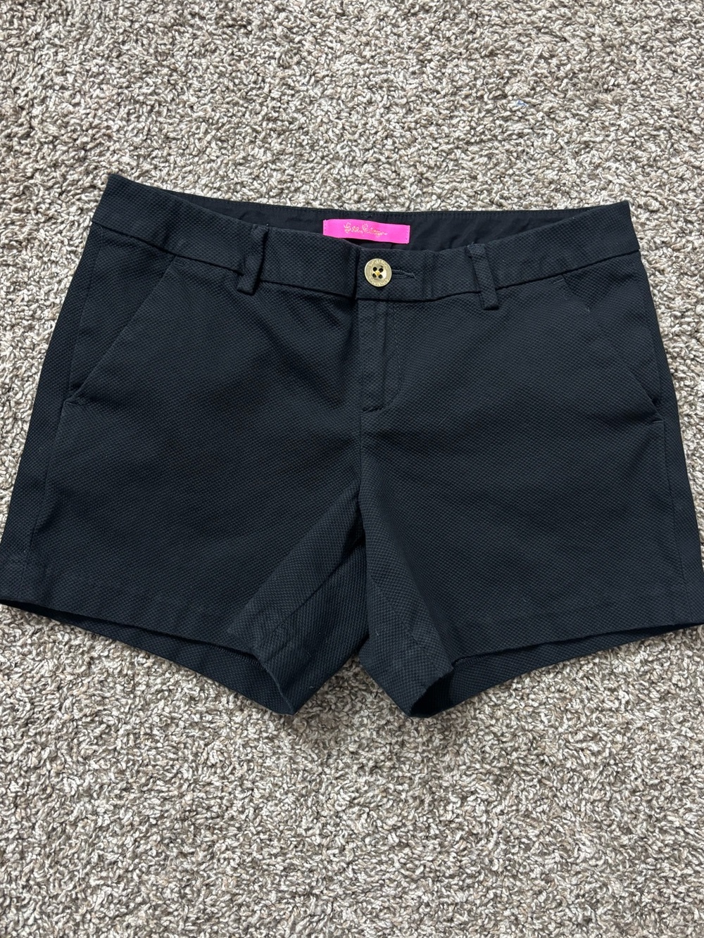 Lilly Pulitzer Callahan Black Textured Women's Shorts Size 4